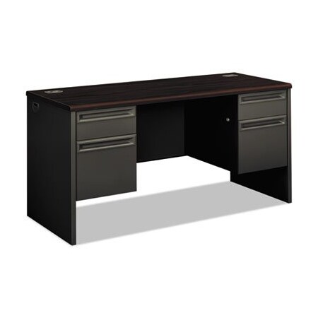 Hon HON, 38000 SERIES KNEESPACE CREDENZA, 60W X 24D X 29.5H, MAHOGANY/CHARCOAL 38852NS